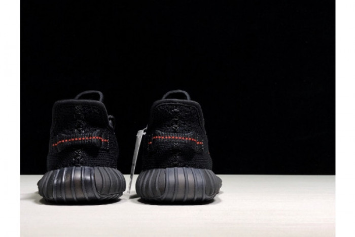 ad*s kids Y**zy boost 350 v2 black red (infant) kid-bb6372