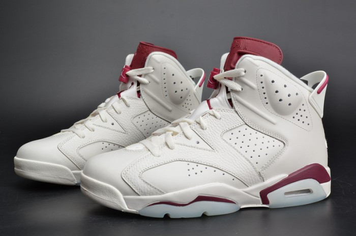 Air Jordan 6 Retro “Maroon” white 384664-116